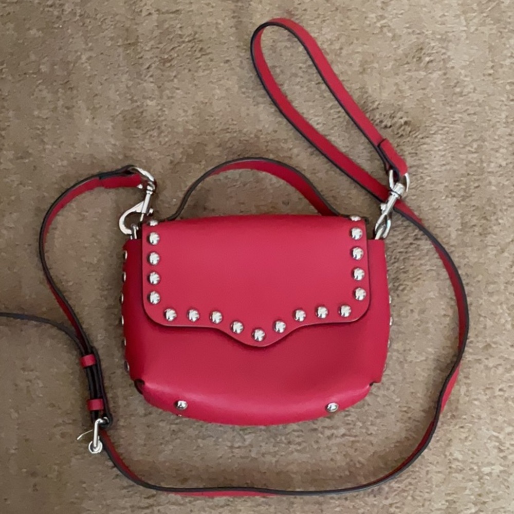 Rebecca Minkoff Small Red Studded Crossbody Bag